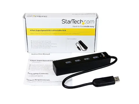 4-poorts draagbare SuperSpeed USB 3.0-hub