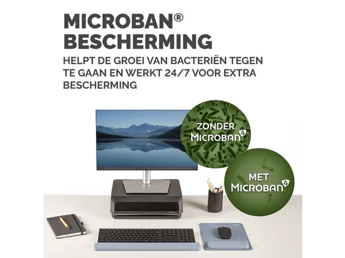 Muismat met polssteun Fellowes Breyta XL blauw 21x28cm
