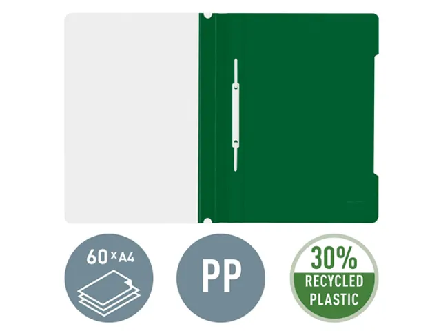 Snelhechter Leitz 4191 standaard A4 groen 30% gerecycled plastic