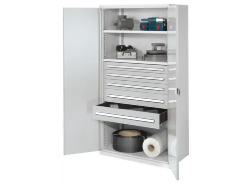 Materiaalkast Dubbelwandige Deur 1950x1000x600mm 2legborden 5laden