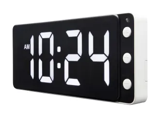 Tafel/wandklok NeXtime Digital Clock White 27,2x10,8cm - 4