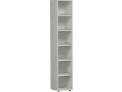 kantoorstelling HxBxD 2160x400x400mm 6 OH 5xhouten vloer grijs