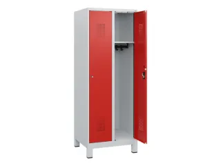 schoollocker,HxBxD 1630x600x500mm,2vak,vak B 300mm,cil.-slot,voeten - 1