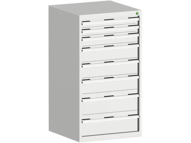 ladekast HxBxD 1200x650x650mm 8laden romp RAL7035 front RAL7035