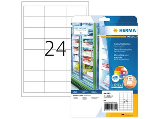Etiket Herma 4389 66x33.8mm Diepvries Wit 600 stuks - 2