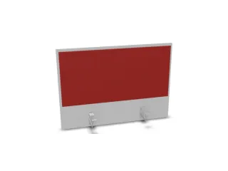 opzetpaneel,v. bureau,aanbouw achter,B 800mm,MP-lichtgrijs,BN4011-rood - 1