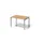 bureau HxBxD 740x1200x800mm blad beuken 4-voeten zilverkleurig