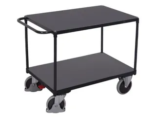 tafelwagen,draagverm. 500kg,2etage(s),laadvl. LxB 1000x600mm,houtetage - 1