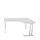 Bureau In Vrije Vorm Hxbxd 720x1600x1200mm Mp-Lichtgrijs