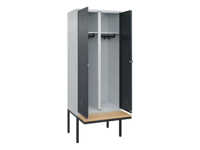 locker voor scheiding van kleding,HxBxD 2120x800x815mm,2vak