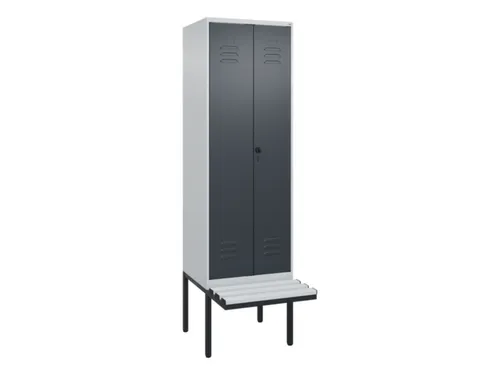 locker voor scheiding van kleding,HxBxD 2120x600x815mm,2vak