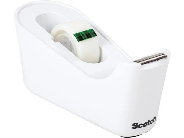 Plakbandhouder Scotch C18 wit + 1rol magic tape 19mmx33m