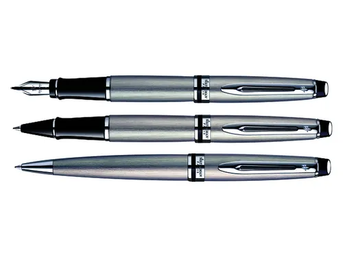 Vulpen Waterman Expert Stainless Steel CT Medium Blauwe inkt