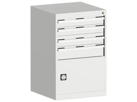 ladekast HxBxD 1000x650x525mm 4laden romp RAL7035 front RAL7035