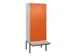 locker voor scheiding van kleding,HxBxD 2120x800x815mm,2vak