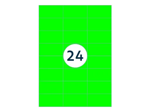 Etiket Rillprint 70x37mm fluorgroen 2400 etiketten
