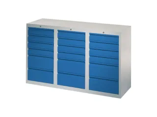 ladekast HxBxD 900x1500x500mm 18laden RAL7035 front RAL5012 - 2