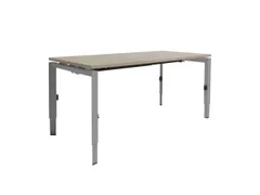 Bureau Linesto N3 hoogte instelbaar 180x80cm Robson eiken, poot Alu