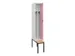 locker met bank,voor scheiding van kleding,HxBxD 2120x300x815mm,1vak