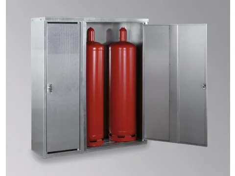 gasflessenkast,v. 3x33kg fles,HxBxD 1435x1320x400mm,m. dak