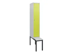 Armoire vestiaire avec banc HxlxP 1950x300x815mm 1compart.