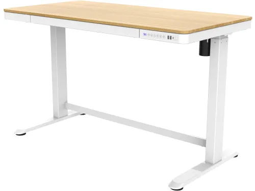 Zit-Sta Werkplek 120cm Whitewash eiken Elektrisch Verstelbaar