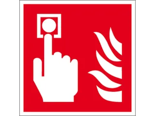 Brandbeveiligingsbord,Brandmelder,Wandbord,Aluminium,Nalichtend - 1
