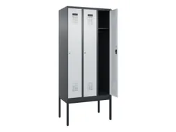 locker,HxBxD 2120x900x500mm,3vak,vak B 300mm,cil.-slot,voetonderstel