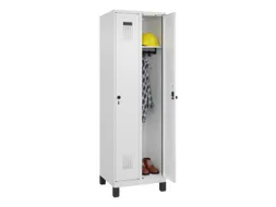 locker,HxBxD 1950x600x500mm,2vak,vak B 300mm,draaigrendel,voeten