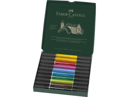 Tekenstift Faber-Castell Pitt Artist Pen duo marker etui a 10 stuks