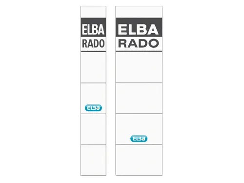 Rug-insteekkaart Elba Rado breed 44x159mm wit 10 stuks