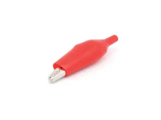 Geisoleerde Krokodillenklemmen Met Huls 44mm - Rood - 1