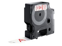 Labeltape Dymo 45805 D1 S720850 19mmx7m rood op wit