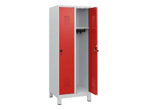 schoollocker,HxBxD 1630x600x500mm,2vak,vak B 300mm,draaigrendel,voeten