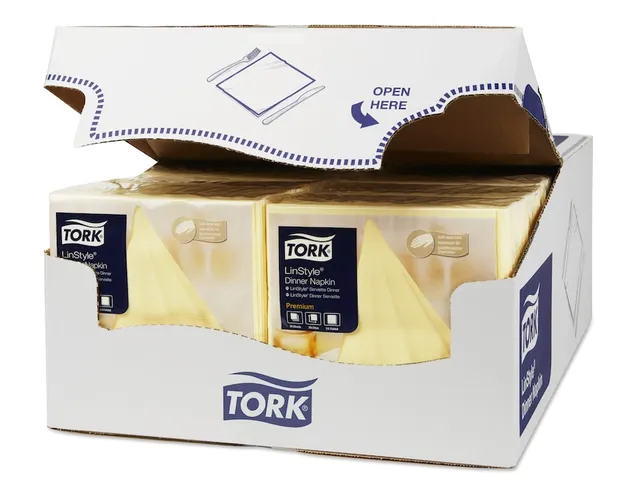 Serviette Tork 478728 Premium LinStyle Dinner Champagne