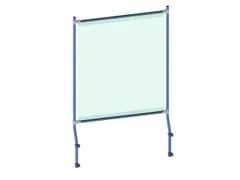 anti-speekselscherm,pvc-folie,glashelder,frame staal RAL5007