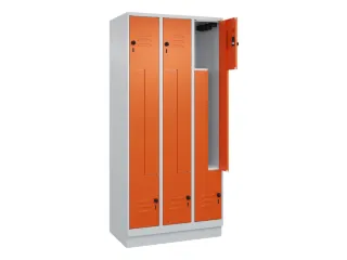 Z-garderobekast,HxBxD 1950x900x500mm,vak B 150/300mm,draaigrendel - 2