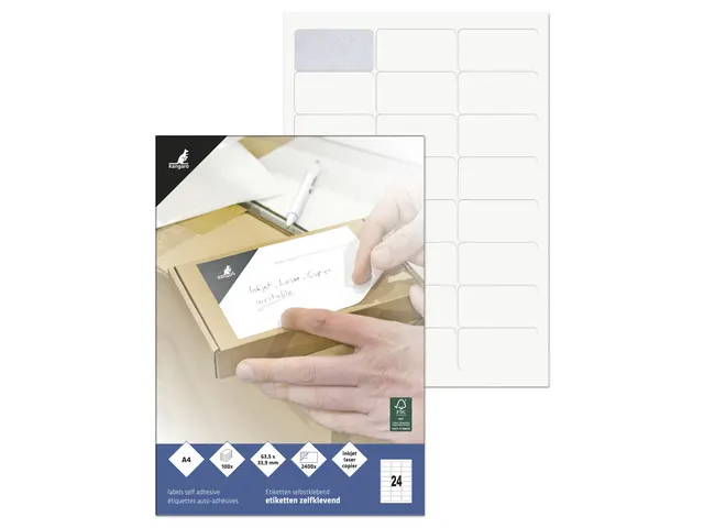 etiket Kangaro ILK 63.5x33.9mm doos a 100 vel 24 etiketten per vel