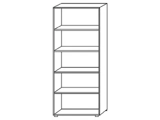 kantoorstelling,HxBxD 1880x800x330mm,4xhouten vloer,5ordnerhoogtes - 6