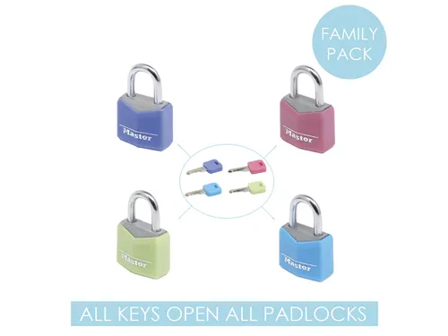 Hangslot MasterLock 4 assorti alu 20mm
