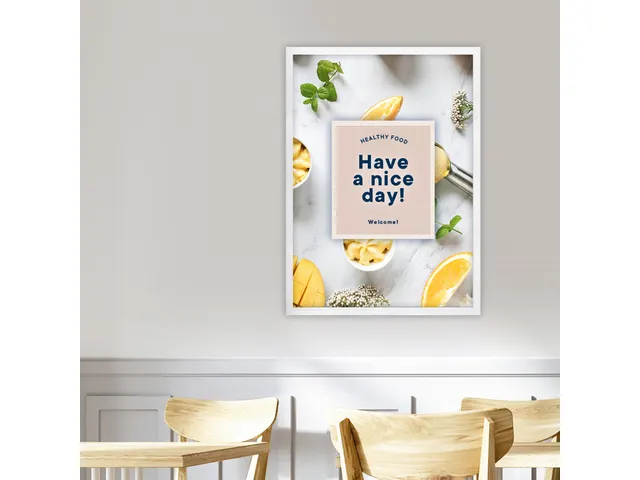 Kliklijst Europel A2 25mm mat wit