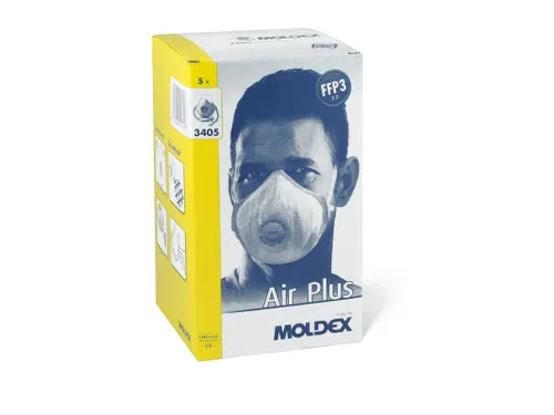 Moldex herbruikbaar stofmasker Air Plus FFP3 R D Ventex Klima-ventiel