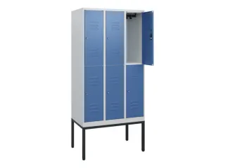 dubbeldekse locker,HxBxD 1950x900x500mm,3x2vak.,vak B 300mm,cil.-slot - 2
