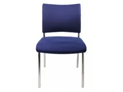 Bezoekersstoel Stof Blauw Zitting 430x480x450mm