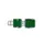 Geisoleerde 4mm Inbouwbus Met KOP En Ring / Groen (PKI10A)
