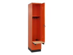 locker met bank,HxBxD 1950x400x815mm,1vak,vak B 400mm,draaigrendel