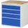 ladekast 825x770x650mm 4laden cilinderslot RAL7035 RAL5010 beuken