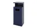 Buitenafvalbak met afdak 55 liter blauw