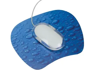 Muismat Ultra Dun Antislip Regendruppels Blauw - 4