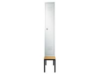 Garderobekast 2090x420x500mm Ondergebouwde Zitbank Van Hout 1vak